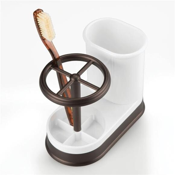 Toothbrush holder bathroom organizer stand for electric toothbrush toothpaste - Picture 5 of 8